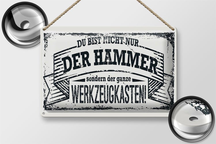 Blechschild Spruch 30x20cm Du bist nicht nur