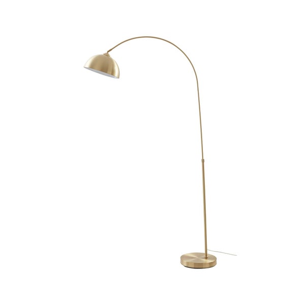 Lindby Stehlampe (Bogenleuchte) Lennart (Modern) in Gold / Messing aus Metall (1 flammig, E27) - Bogenlampe Stehleuchte Floor Lamp Standleuchte Wohnzimmerlampe Wohnzimmerleuchte