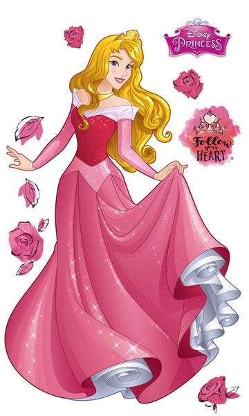 Disney Wandtattoo Dornröschen XXL Rosa - 127 x 200 cm - 612429