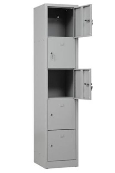 PROREGAL Schließfachschrank Falcon Small  HxBxT 190 x 41 x 45 cm Zylinderschloss Grau