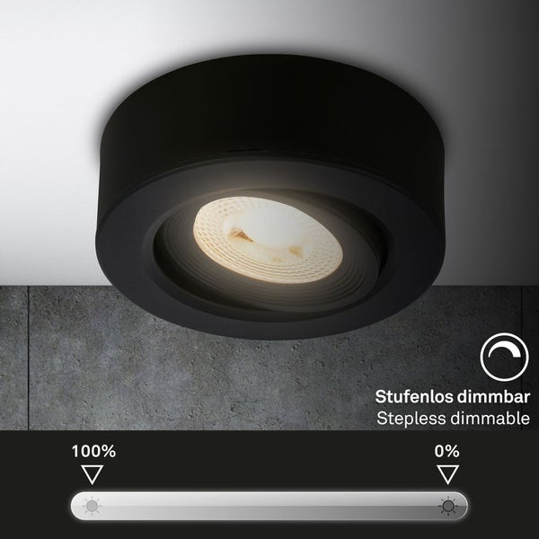 2 in 1 LED Aufbauspot und Einbaustrahler LED Einbauleuchte Spot Dimmbar