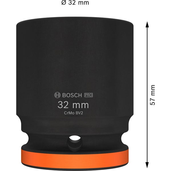 Bosch Pro Steckschlüssel, 32 mm, CrMo BV2