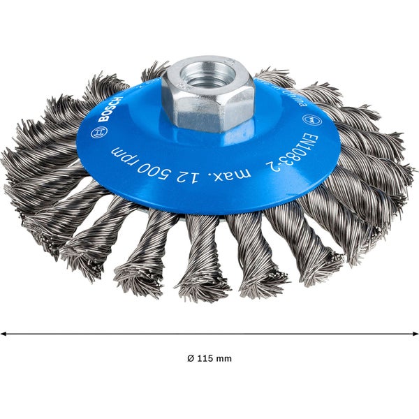 Bosch PRO Metal heavy Kegelbürste 115 x 0,50 mm Gewinde - 2608622058