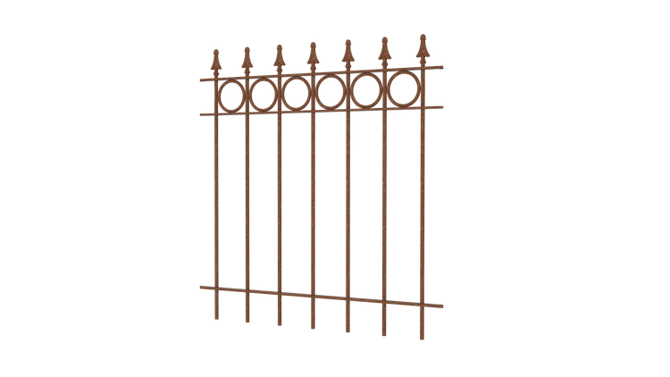 Zaunfeld ELEO Belluno 96 x 90 cm unbeschichtet - Edelrost