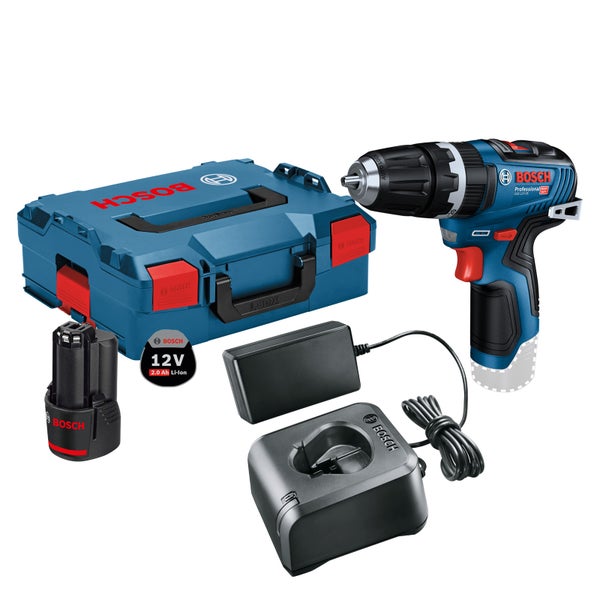 Bosch Akku-Schlagbohrmaschine GSB 12V-35 / 1x 2,0 Ah Akku + Ladegerät in L-Boxx