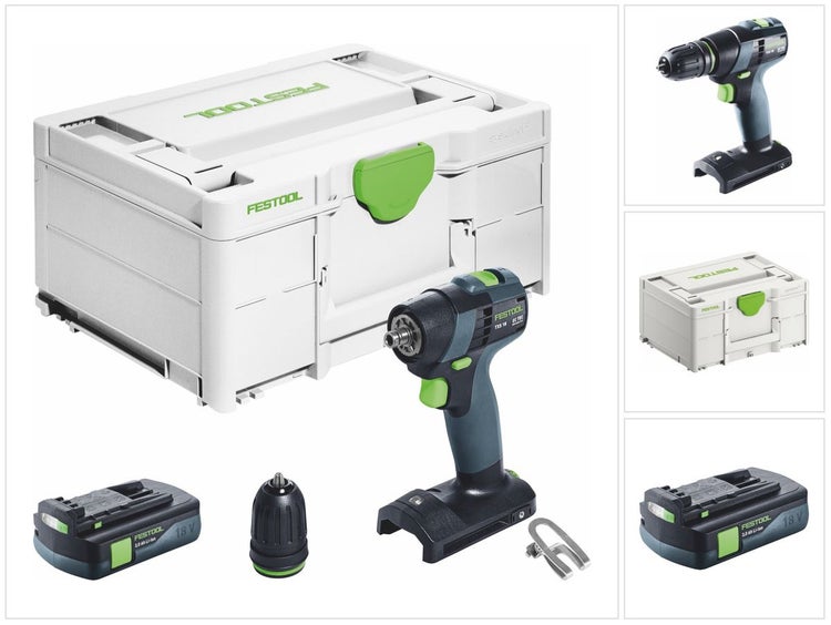 Festool TXS 18-Basic Akku Bohrschrauber 18 V 40 Nm Brushless + 1x Akku 3,0 Ah + Systainer - ohne Ladegerät