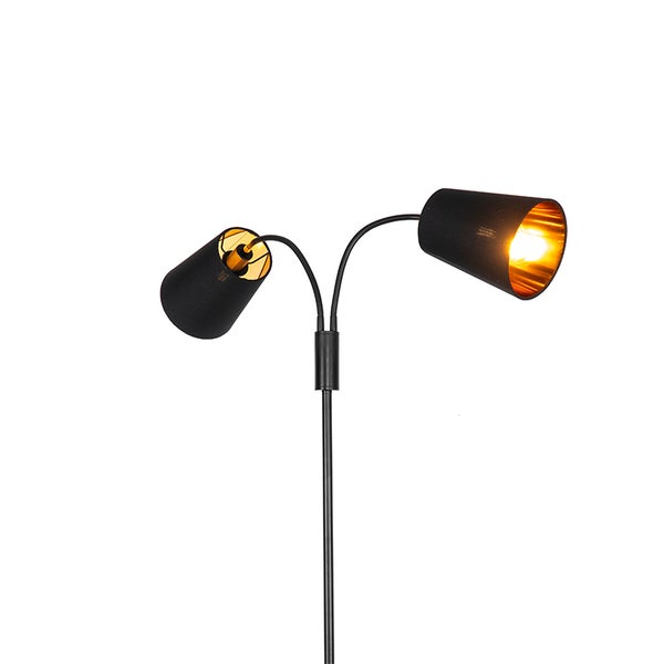 Stehlampe mit zwei Leuchten