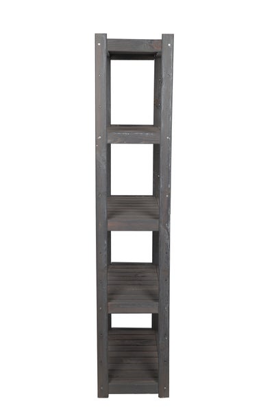 PROREGAL Holzregal SPREEWALD HxBxT 163x70x33cm 5 Ebenen Massives Kiefernholz Grau geölt