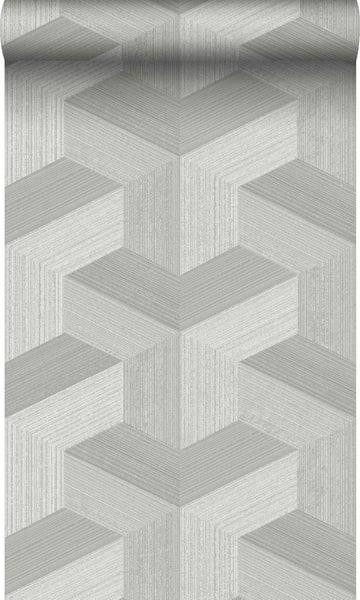 Origin Wallcoverings Öko-Strukturtapete 3D-Muster Grau - 0.53 x 10.05 m - 347947