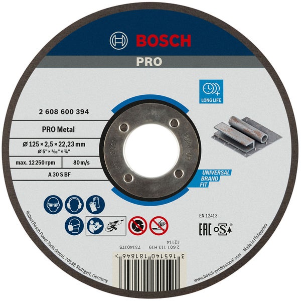 Bosch PRO Metal Trennscheibe 125 x 2,5 x 22,23 mm - 2608600394