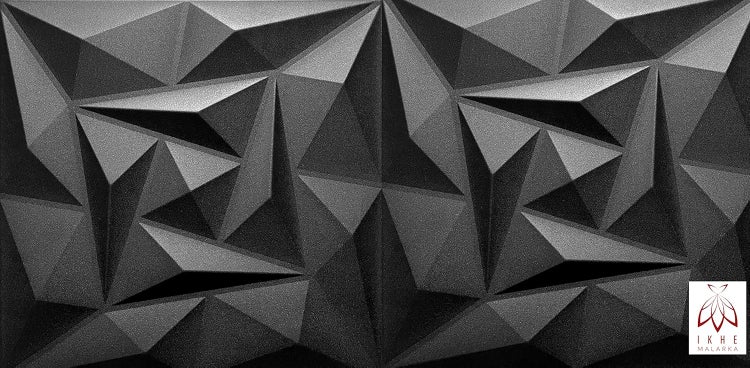 Polystyrol XPS Styropor 3D Paneelen Deckenpaneelen Dekoren 50x50cm 3mm stärke Quarz Schwarz