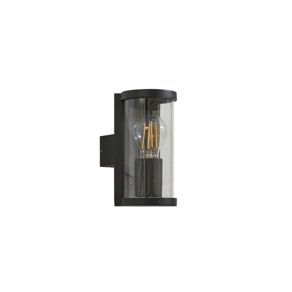 Lucande Wandleuchte außen Zanta (Modern) in Schwarz aus Aluminium (1 flammig, E27) - Außenwandleuchten Wandlampe Led Außenlampe Outdoor für Außenwand/Hauswand Haus Terrasse & Balkon