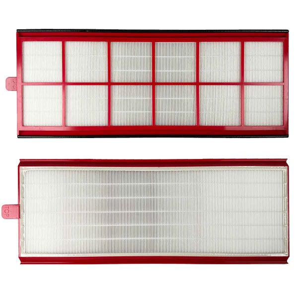 Zwei Staubsaugerfilter mit Rahmen