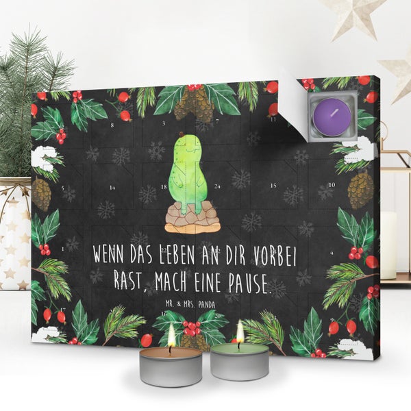 Mr. & Mrs. Panda Duftkerzen Adventskalender Schildkröte Pause - Schwarz