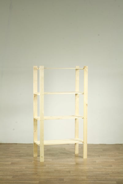 PROREGAL Holzregal Pinepeak HxBxT 150 x 80 x 38 cm 4 Fachboden 1,2 cm Dickes Kiefernholz Natur