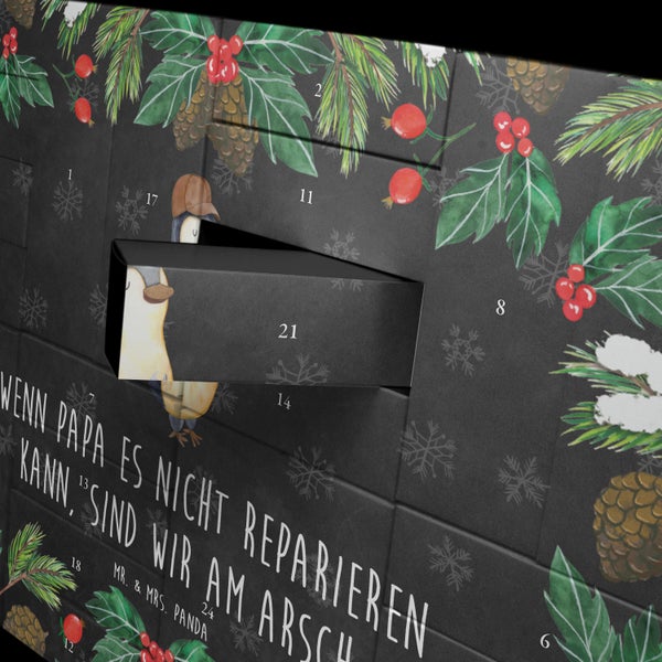 Mr. & Mrs. Panda Befüllbarer Adventskalender Wenn Papa es nicht reparieren kann, sind wir am Arsch - Schwarz