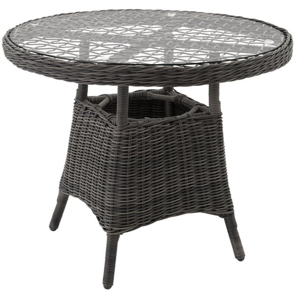 Gartentisch tectake  91 x 73,5 cm mit Aluminiumgestell grau