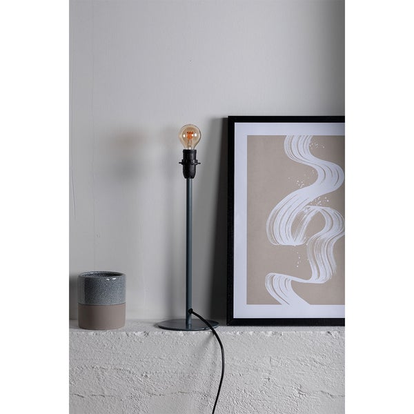 Dasir Beleuchtung Tischlampe 12x12x42,4cm hellgrau. 12 X 12 X 43 cm