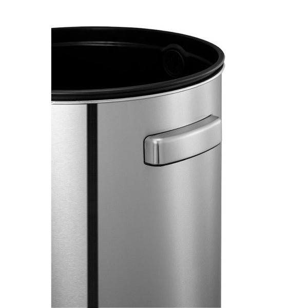 PROREGAL Stilvoller Offener Abfallsammler Aus Gebürstetem Edelstahl 60 Liter HxØ 68,5 x 40,5 cm Silber