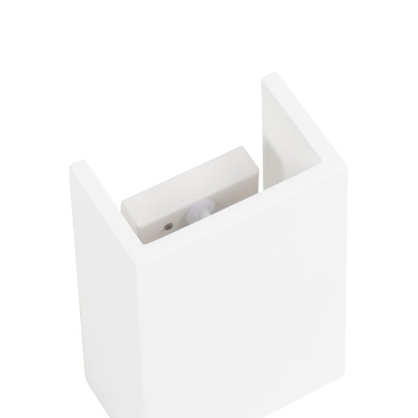 Weiße Wandleuchte mit eckigem Design