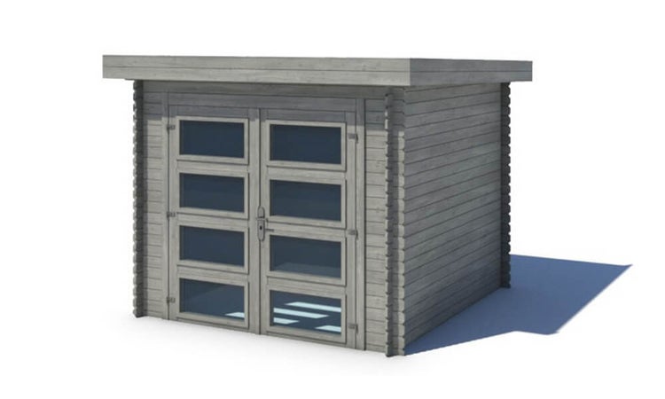 Gartenhaus, Gerätehaus 6m2 - 2,46x2,46m - 19mm - Imprägniert