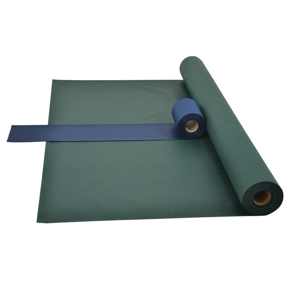 Sensalux Kombi-Set 1 Tischdeckenrolle 1m x 25m grün + Tischläufer 15cm blau