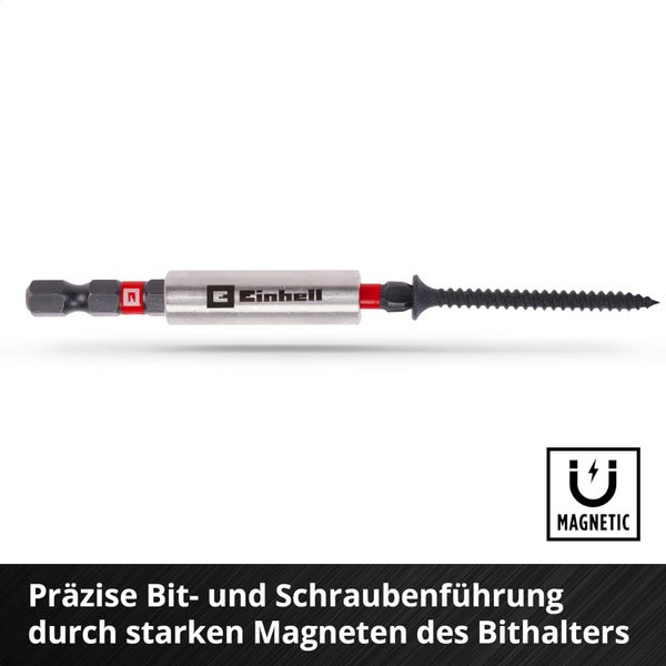 Original Einhell S-CASE 18-tlg. schlagfestes Zubehör-Set (25-mm-Bits, 50-mm-Bits, 60-mm-Bithalter, Steckschlüssel, Metallbohrer inkl. Aufbewahrungsbox)