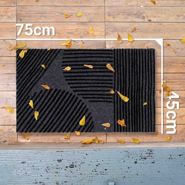 Fußmatte, 75 x 45 cm, mit geometrischem Muster