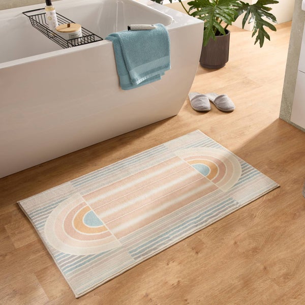 Farbenfrohe weiche Badematte Ariella Bunt 50x60 cm