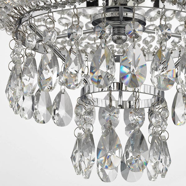 Lindby Pendelleuchte Casparia (Retro, Vintage Antik) in Transparent aus Kristall (5 flammig E14) - Deckenlampe Esstischlampe Hängelampe Hängeleuchte Wohnzimmerleuchte