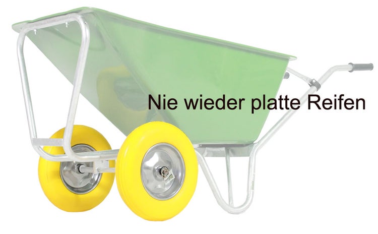 Schubkarre mit pannensicheren Reifen für den Gartenbau