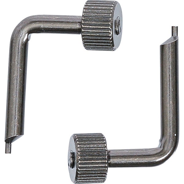 Zwei Metallschrauben mit L-förmigem Griff