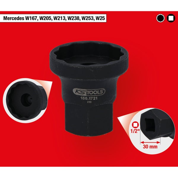 KS Tools Ölfilterschlüssel für Mercedes W167, W205, W213, W238, W253, W25