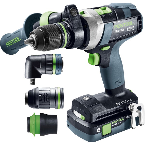 Festool Akku-Schlagbohrschrauber TPC 18/4 5,0/4,0 I-Set/XL QUADRIVE / 1x 4,0 1x 5,0 Akku + Ladegerät + Zubehör im Systainer - 577622