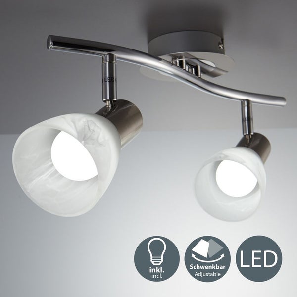 Deckenstrahler - 10W, 940lm, LED, schwenkbar, E14, warmweiß, chromfarbig