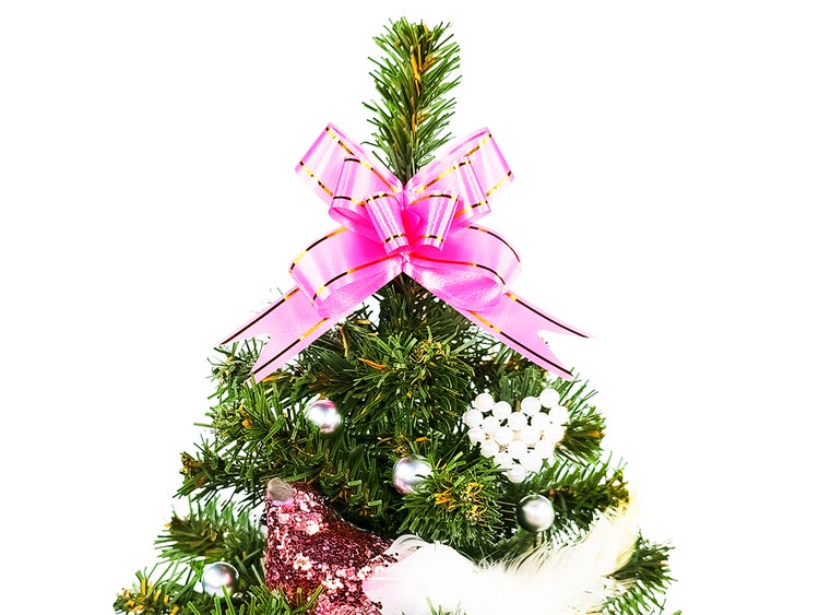 LAALU Geschmückter künstlicher Weihnachtsbaum mit 13 Ornamenten TINY 2 im Topf 25 cm