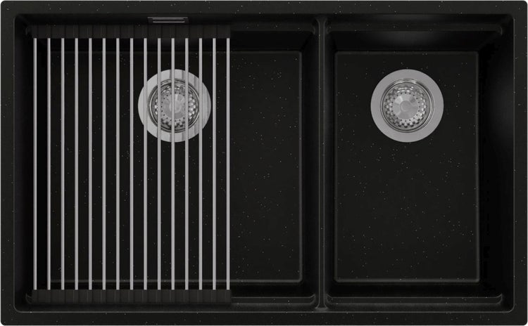 Doppelspülbecken mit Abtropfgestell