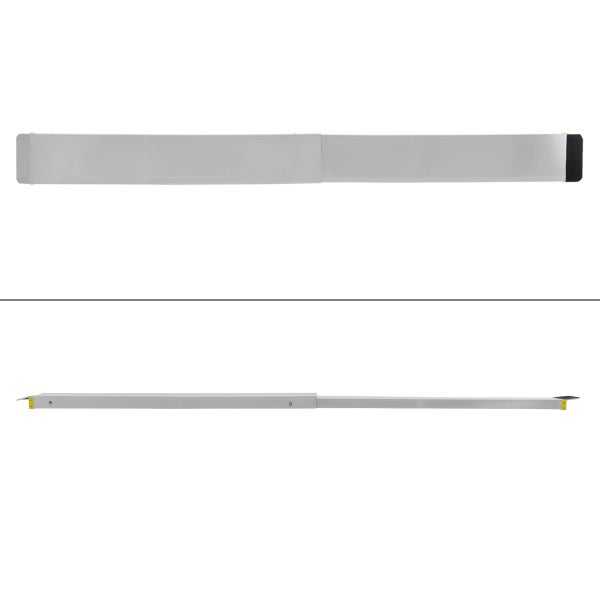 ECD Germany 2x Auffahrrampe aus Aluminium mit Antirutsch-Belag, 122 - 215 cm, klappbar, bis 270 kg, für Treppe und Hindernissen, Rollstuhlrampe Laderampe Teleskoprampe Rampe Auffahrschiene Ladeschiene