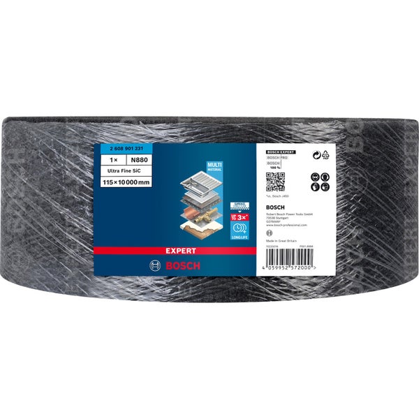 Bosch Expert N880 Vliesrolle zum Handschleifen 115 mm x 10 m ultrafein S - 2608901231