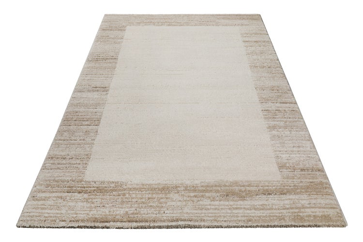 Kurzflor Teppich Creme Beige Thorben WECONhome 140x200 cm