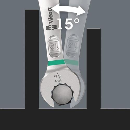 Wera Ringmaulschlüssel 6003 Joker SW 15mm L.174mm Form A legierter WS - 5020206001
