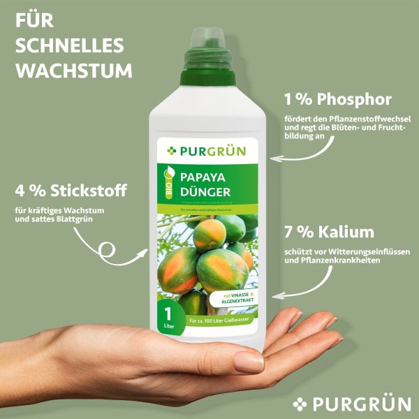 Purgrün Bio-Papaya-Dünger 1 Liter
