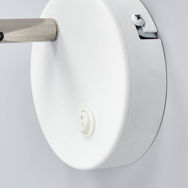 Lindby LED Wandlampe schwenkbar & drehbar, Wandstrahler mit Schalter 1 x 4,5W warmweiß (3.000K) Strahler Wohnzimmer
