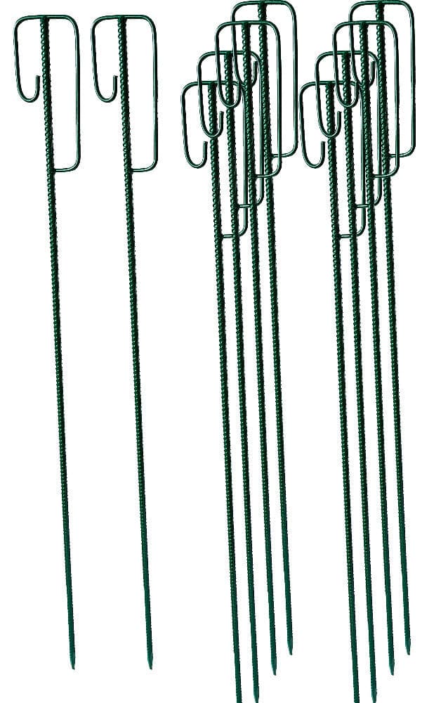 UvV 10 x Absperrleinenhalter Laterneneisen lackiert 1,20 m in vier Farben / Grün