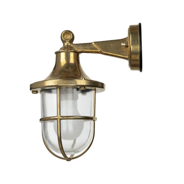 Wandleuchte aus Metall und Glas