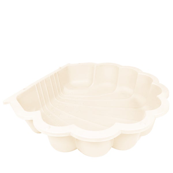Sandmuschel aus Kunststoff in Beige.