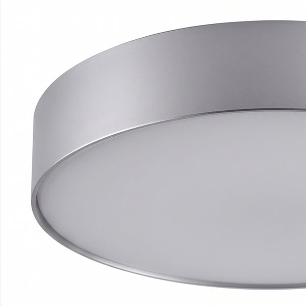 Runde LED Deckenleuchte mit mattem Rahmen und weißer Lichtfläche