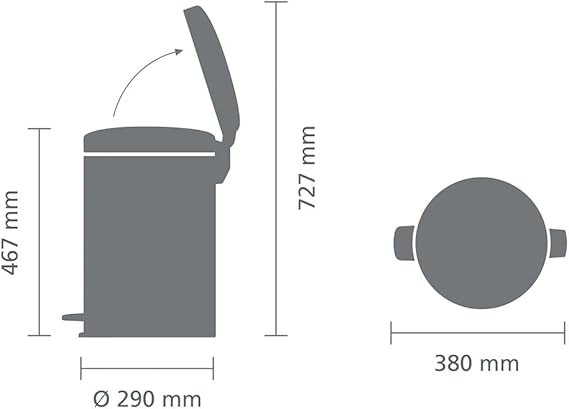 PROREGAL Selbstlöschender Wertstoffsammler Rund Mit Einwurfklappe 89 Liter HxBxT 104,5 x 32 x 32 cm Verzinkter Stahl Grau Gelb