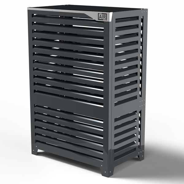 Wärmepumpenabdeckung - Big Blade - Anthrazit - Bodenstehend Größe VL (B 105cm - H 158cm - T 64cm) - Box Air Klima