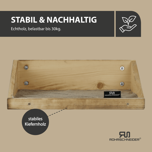 Rohrschneider Wandmulde geflammt+ Stoffeinlage Cord breit taupe